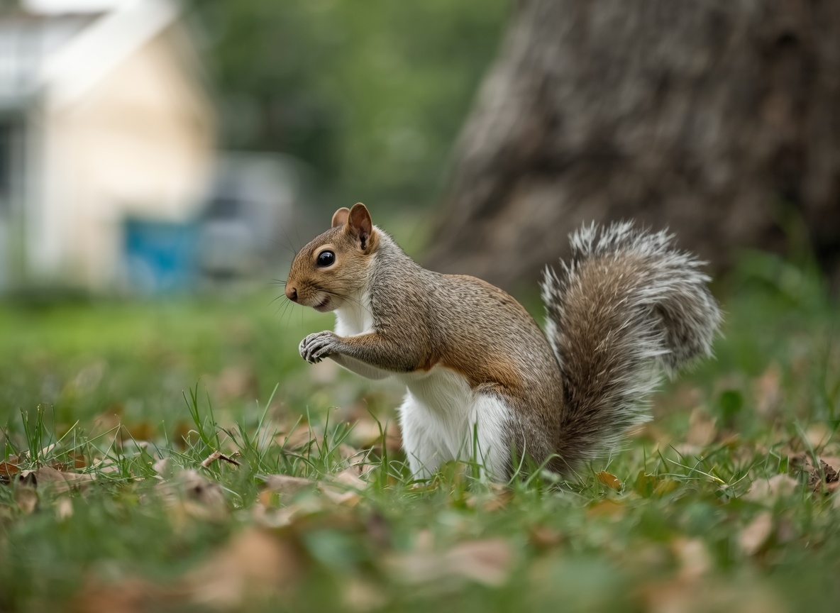 An eastern gray squirrel
